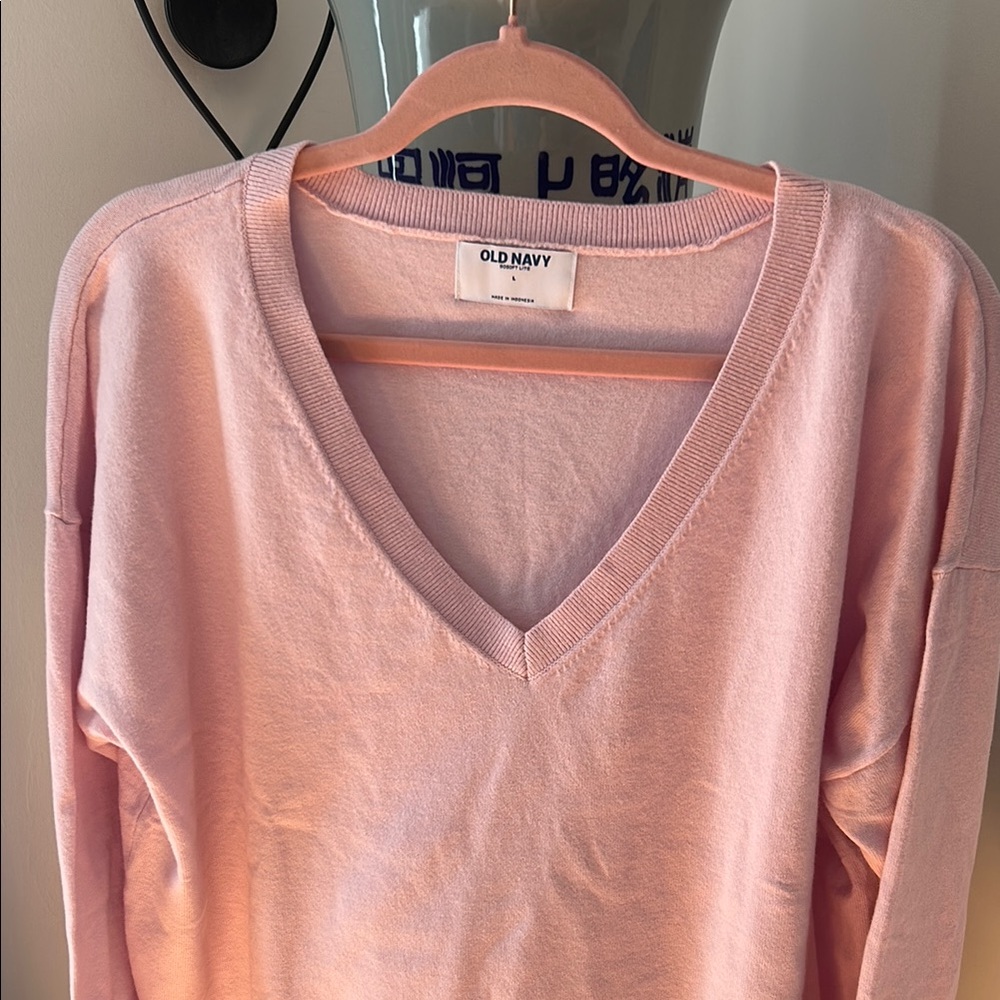 Old Navy Pink V-Neck Sweater